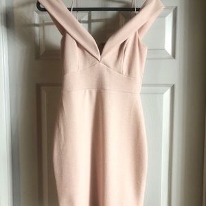 Pink off th shoulder mini bodycon dress. BRAND NEW